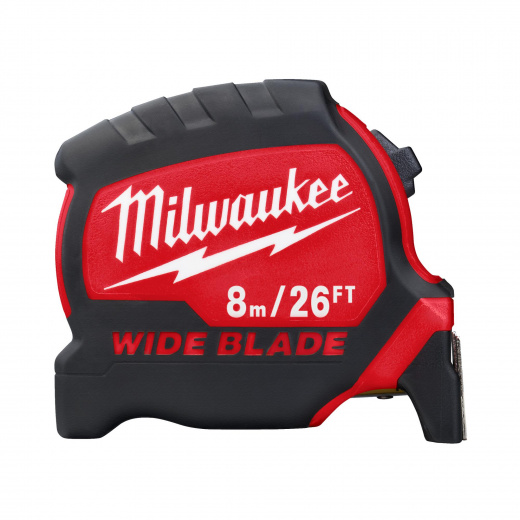 Рулетка Milwaukee Премиум с широким полотном 8 м 26 фт